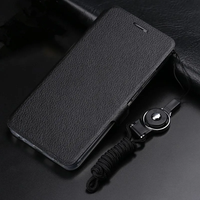 Black Классический флип-чехол для Xiaomi Mi 5 6 8 9 SE A1 A2 Lite Mix 2 2s 3 Play Redmi 6A 7A K20 Pro Note 7 Чехол-книжка кожаный чехол - Color: Black