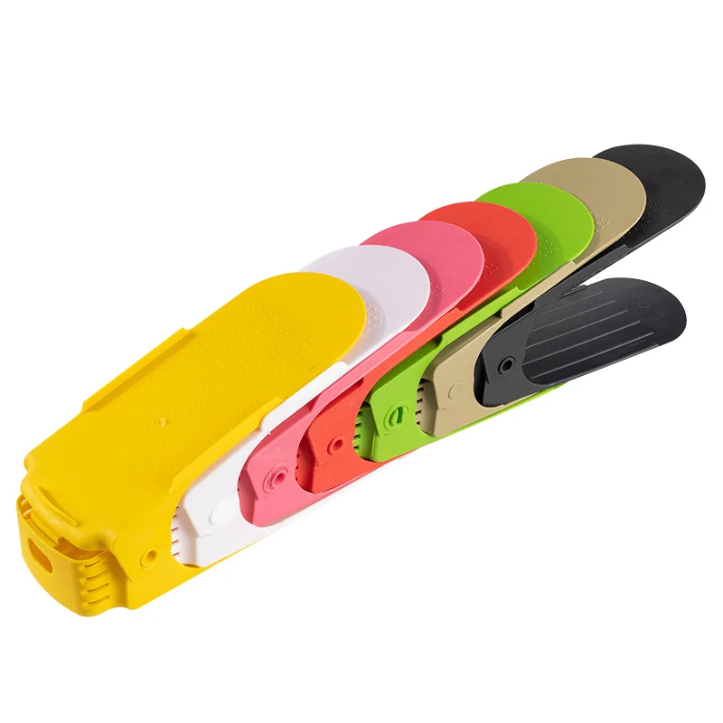 Shoe Rack 6Pcs Easy Adjustable Storage Plastic Shoes Holder Organizer Space Saver Fix All | Дом и сад