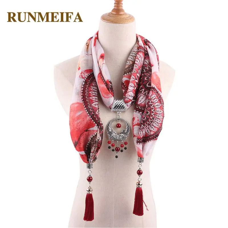 RUNMEIFA женские шарфы ожерелье ювелирные изделия кулоны модное украшение хлопок