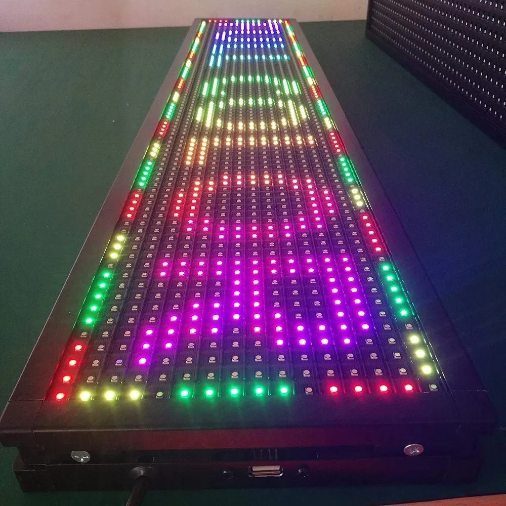 P10 SMD СВЕТОДИОДНЫЙ знак 39 &quotх 8&quot Крытый RGB WI-FI светодиодный Программируемый