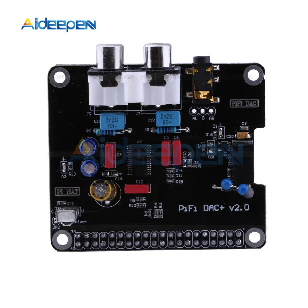 Модуль звуковой карты PCM5122 Hi Fi DAC I2S 384 кГц светодиодный индикатор для Raspberry Pi B + 2 Model