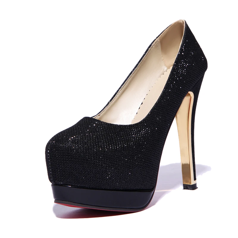 

Zapatos Mujer Tacon Women Pumps Shoes Fashion Platform Pumps High-heeled Shoes Sexy Round Toe Women's Prom Size 33-47 T-8013