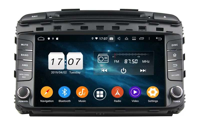 9 дюймов android 10 0 Восьмиядерный Автомобильный dvd плеер для kia sorento 2015 2016 с gps navigaiton