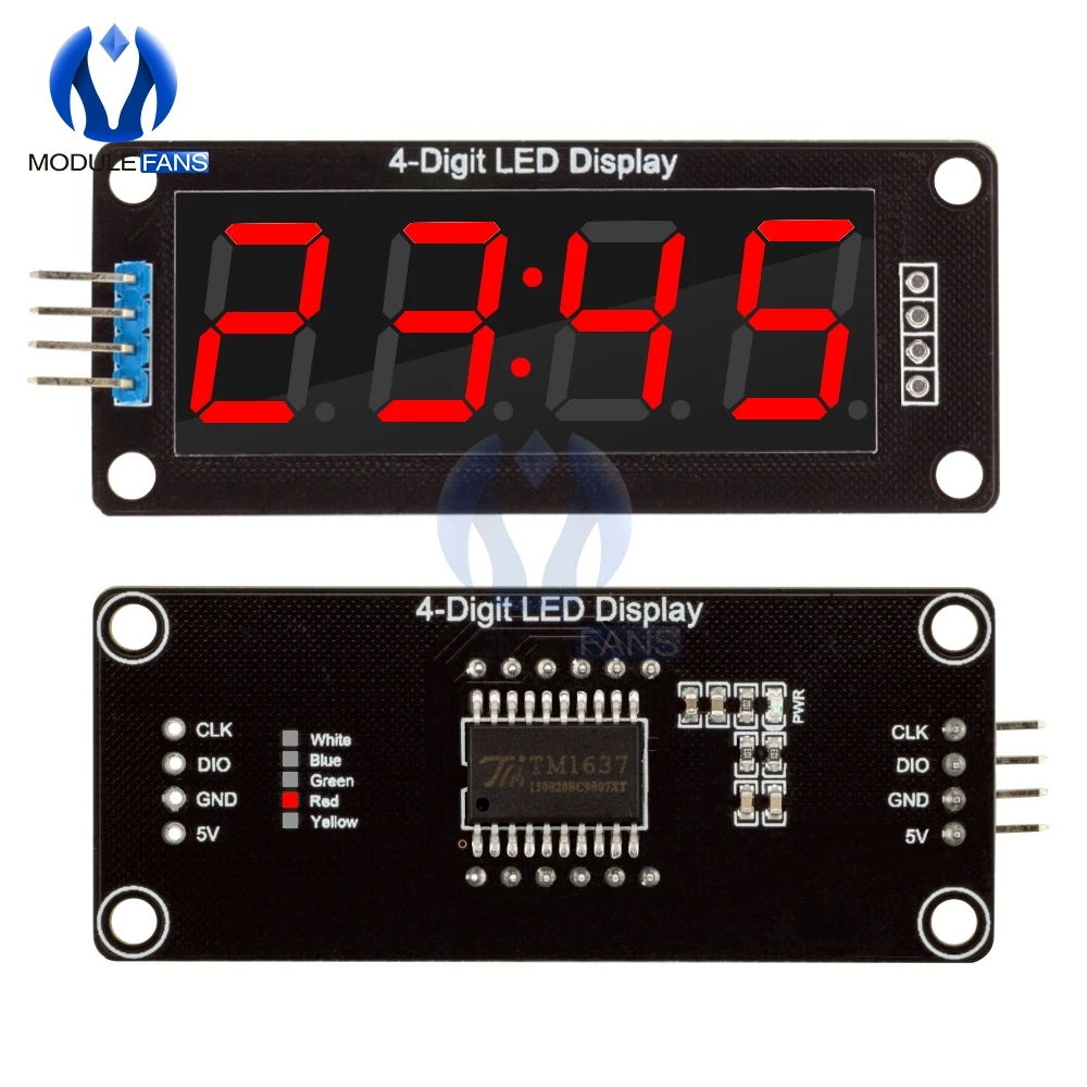 TM1637 4 разрядный 0 56 красный цифровой светодиодный Дисплей трубки десятичная