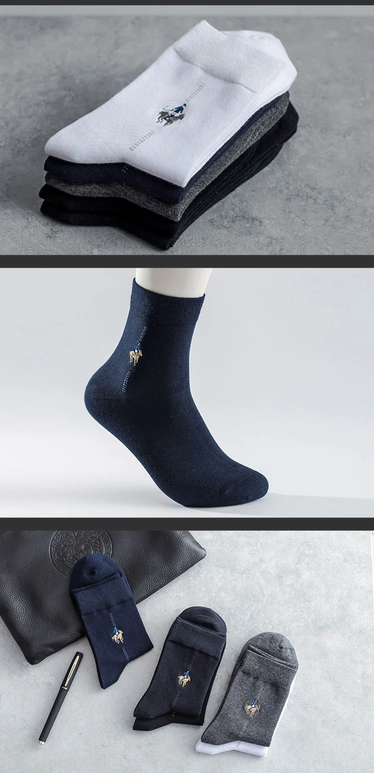PIER POLO носки, модные брендовые хлопковые носки, Calcetines Hombre, деловые мужские носки, носки с вышивкой, мужские носки в подарок