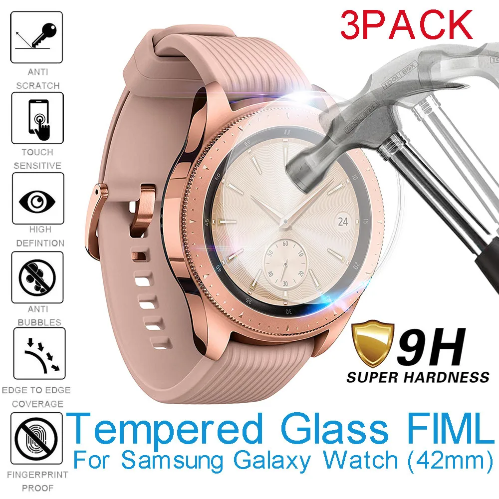 3 шт 2.5D Закаленное стекло для samsung Galaxy Watch 42 мм защитное стекло Smartwatch Защитная пленка для экрана без пузырей 9H Glas