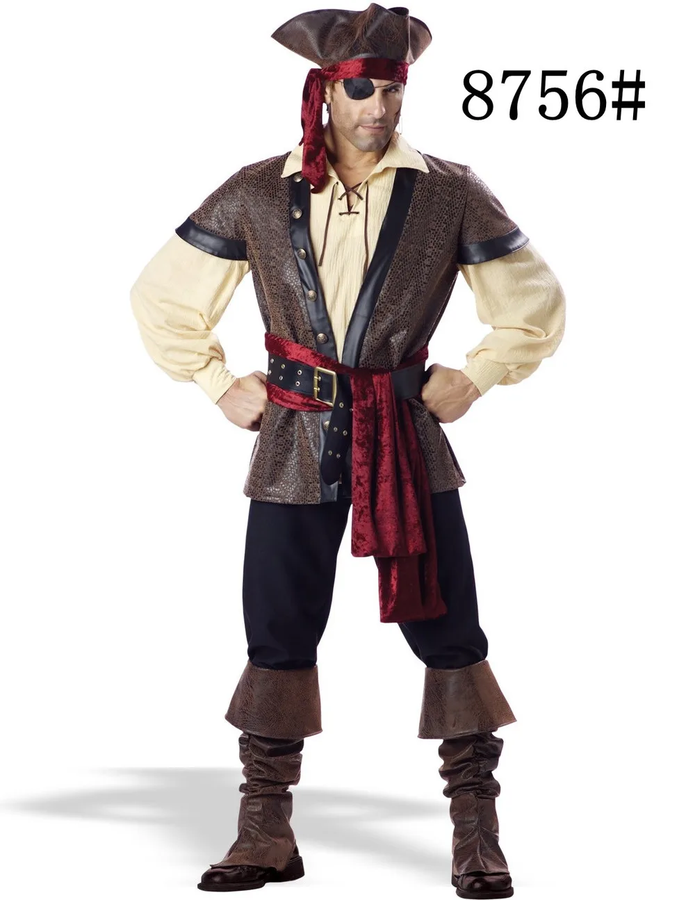 Мужская одежда для косплея пиратов мужской костюм капитана Карибские костюмы