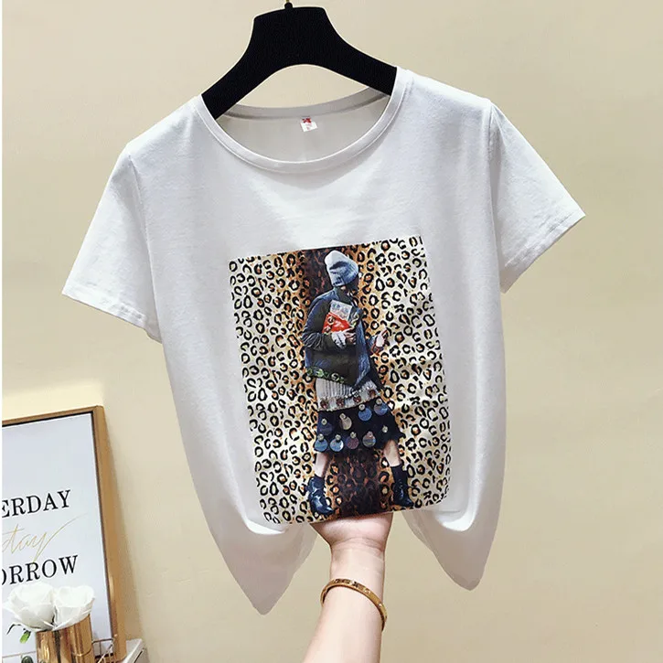 Новые летние модные футболки Для женщин Harajuku короткий рукав забавные Ulzzang футболка CuteTshirt мультфильм футболки женские