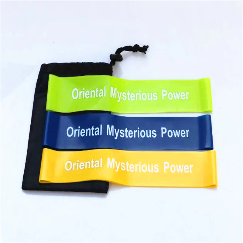 Набор эластичных латексных лент 5 уровней резины для силовых тренировок йоги