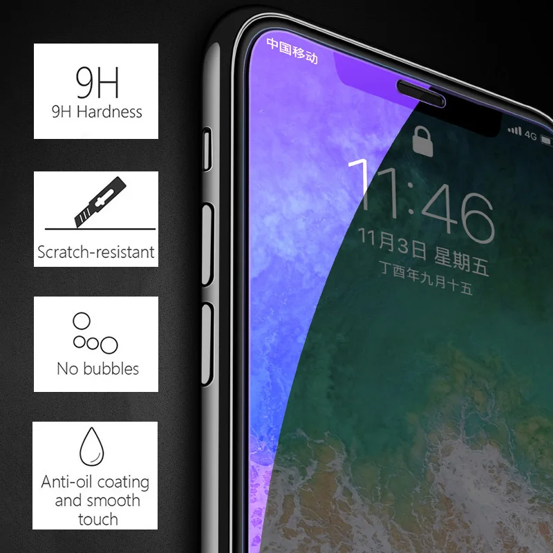 Защитное стекло JONSNOW закаленное для iPhone 6S 7 8 Plus X XR XS Max 2.5D 9H|Защитные стёкла и