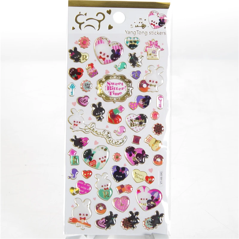 love Rabbit stickers for scrapbooking notebook mobile phone computer DIY cute cartoon sticker | Stickers