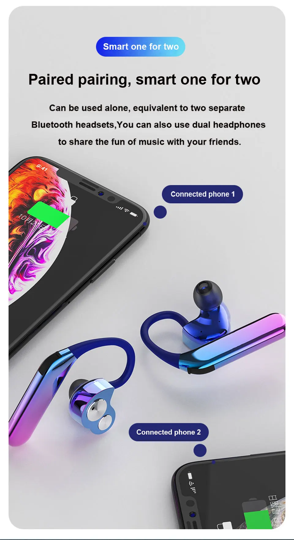 TWS настоящие беспроводные наушники Bluetooth 5,0 двойные динамические драйверы HiFi стерео Bluetooth наушники с шумоподавлением Беспроводные наушники