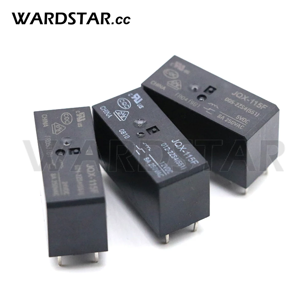 5 шт. реле HF115F JQX115F 005 2ZS4 012 024 048 8A 8 контактов DC5V DC12V DC24V DC48V реле|Реле| |