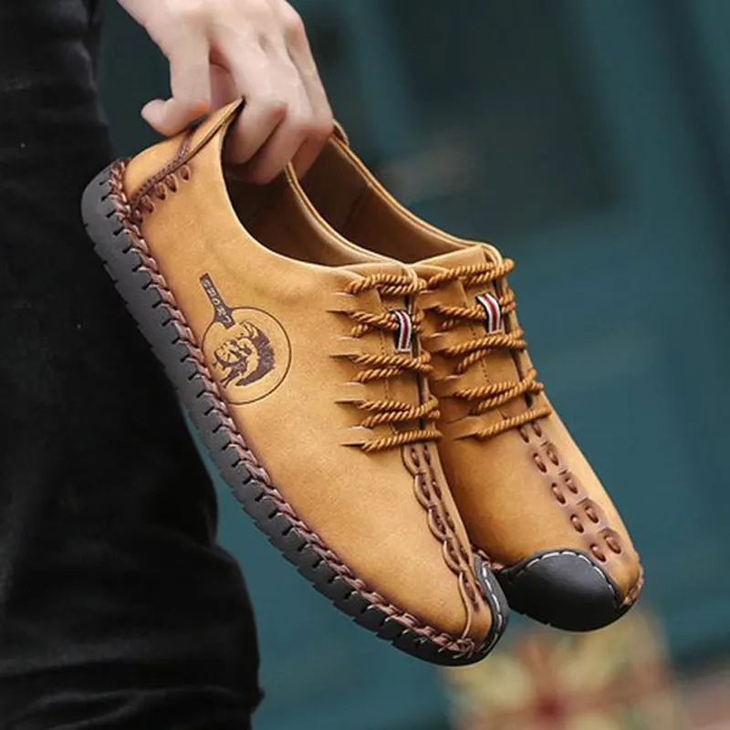 Мужская обувь больших размеров коллекция 2019 года весенне-осенняя кожаная