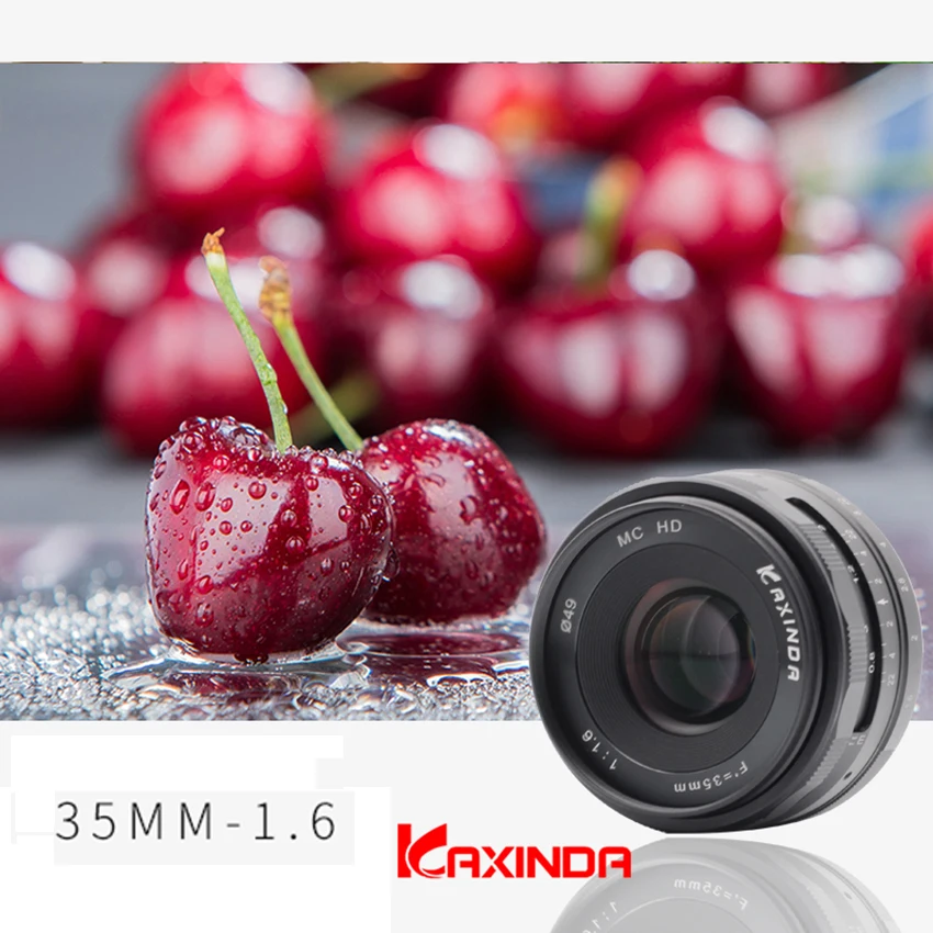 KAXINDA 35 мм F1.6 микро одиночный объектив для камеры olimpus Canon EF-M Fuji XF Sony E ручной фокус |