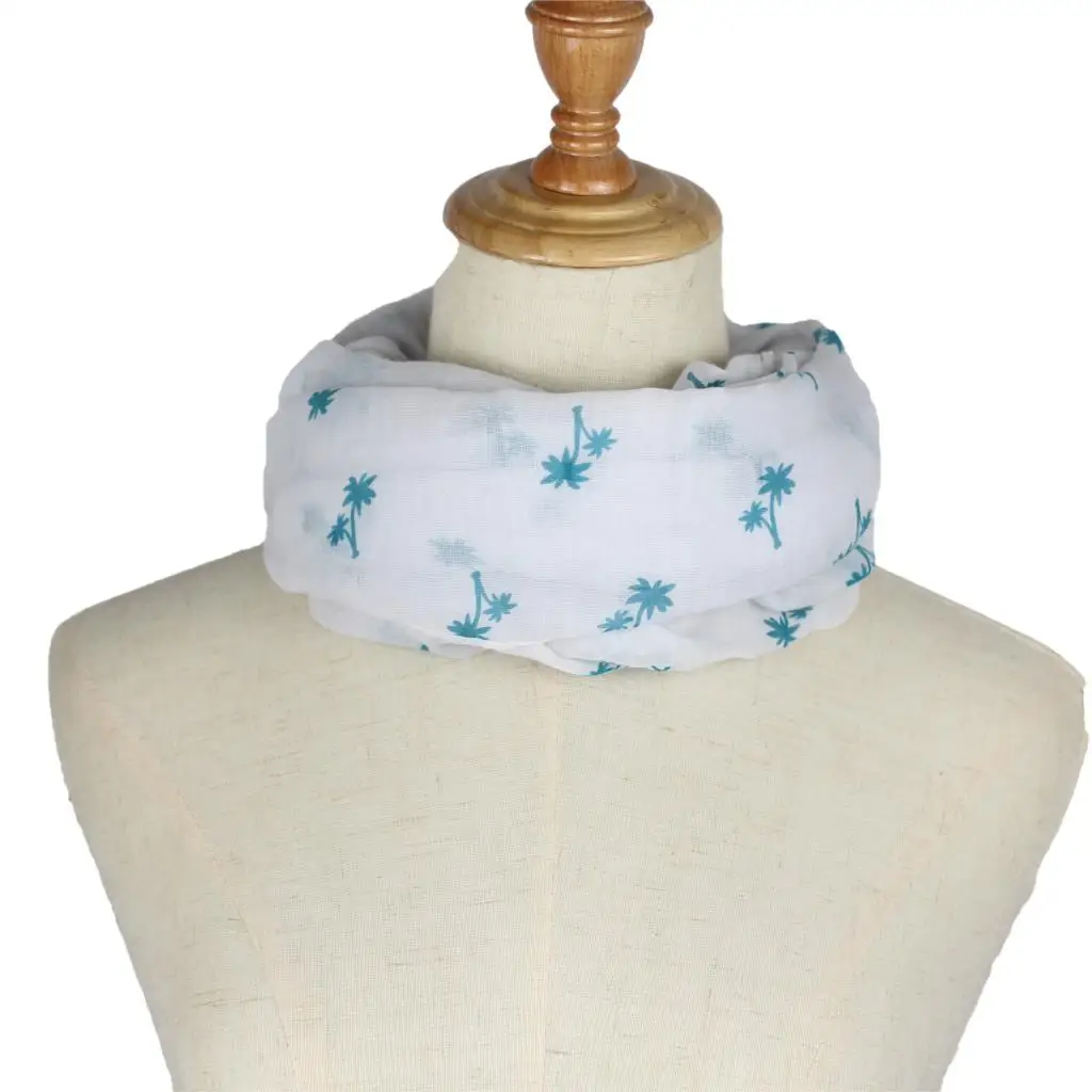 Новый женский шарф бесконечность кольцо шарфы Мода бабочка цветок печатных