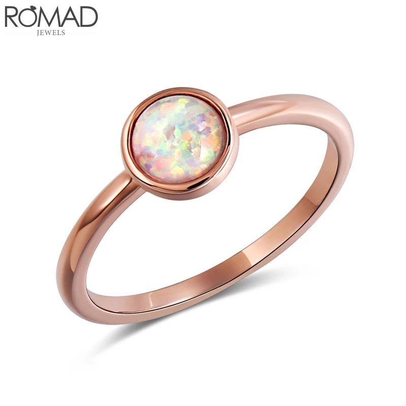 ROMAND изящные кольца с огненным опалом для женщин изящное свадебное обручальное
