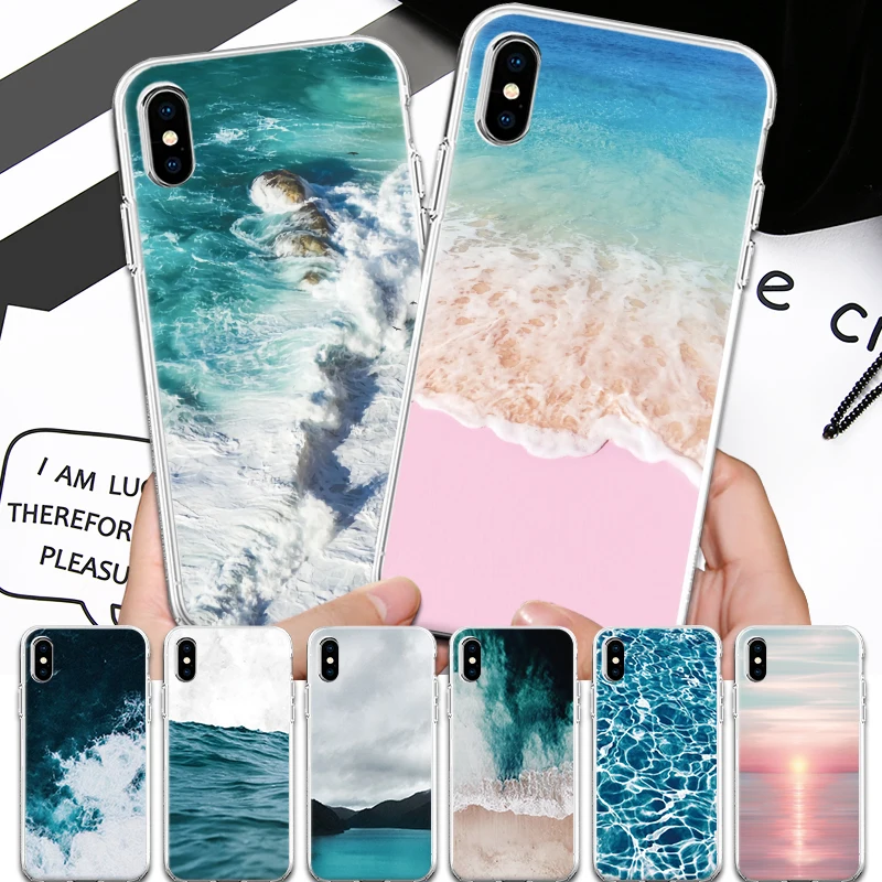 Силиконовый чехол для iPhone 4 4S 5 5S SE 6 6S 7 8 Plus X XR XS Max из ТПУ с защитой от солнца пляжа