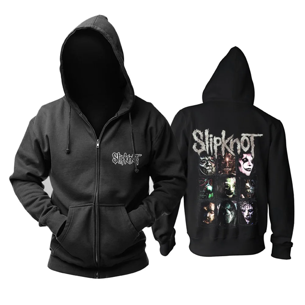 17 видов мультфильмов slipknot хлопок милые мягкие теплые рок толстовки с капюшоном оболочки куртка hardrock панк тяжелый металл молния Толстовка Череп - Цвет: 16