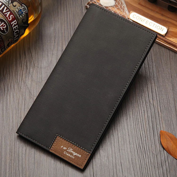 Тонкий мужской кошелек TQX1115 Винтажный дизайн|purse card holder|wallet vintagemale purse |