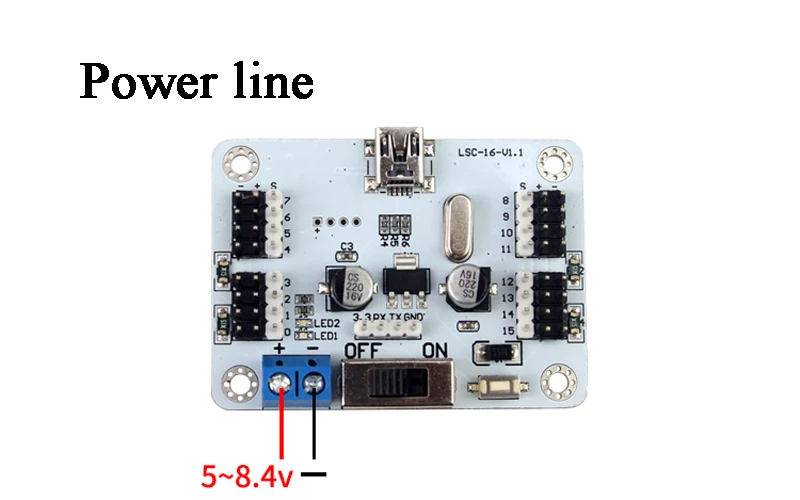 16CH Servo Controller Robot Board Support USB w/Switch Highly Precise For RC Manipulator Mechanical Arm | Игрушки и хобби