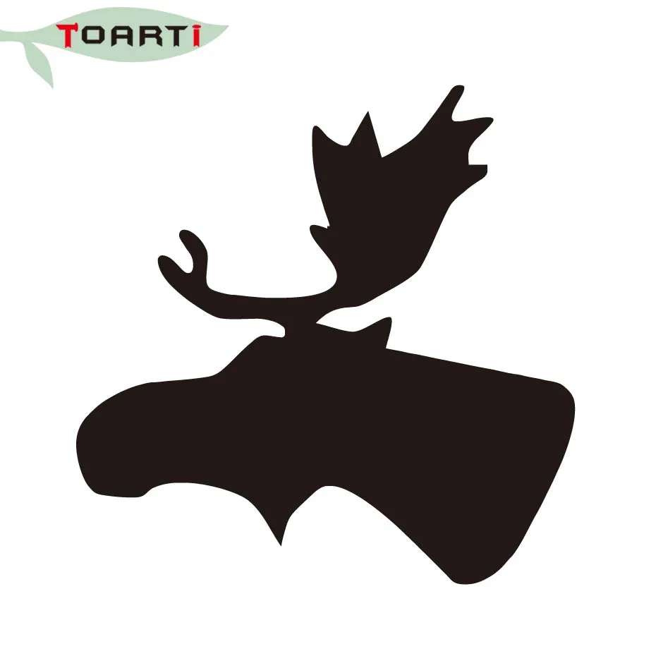 Moose Head Creative Vinyl Car Decals Animal Styling Computer Sticker New Design Removable Waterproof Auto | Автомобили и
