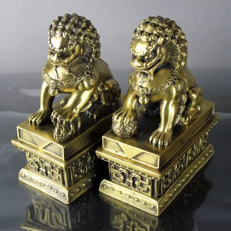 

A copper bronze lion lion feng shui ornaments town house defends the Home Furnishing jewelry crafts business gifts