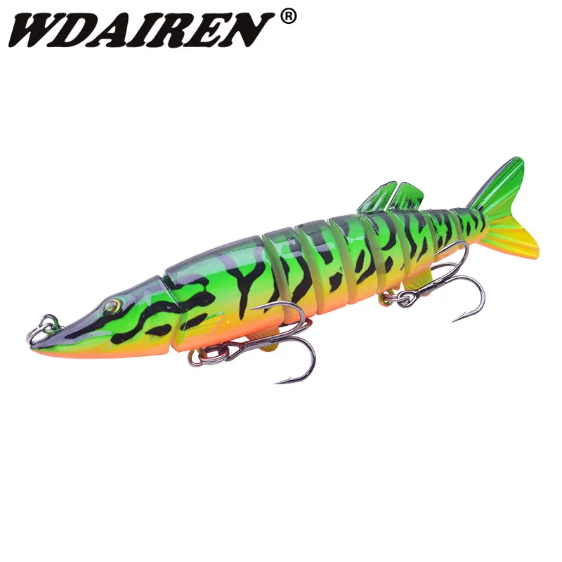 WDAIREN Artificial Pike Lure Multi Jointed Bait 12.5cm 22g Lifelike Crankbaits Sea Fishing Tackle Wobblers Swimbait  9 Joints
