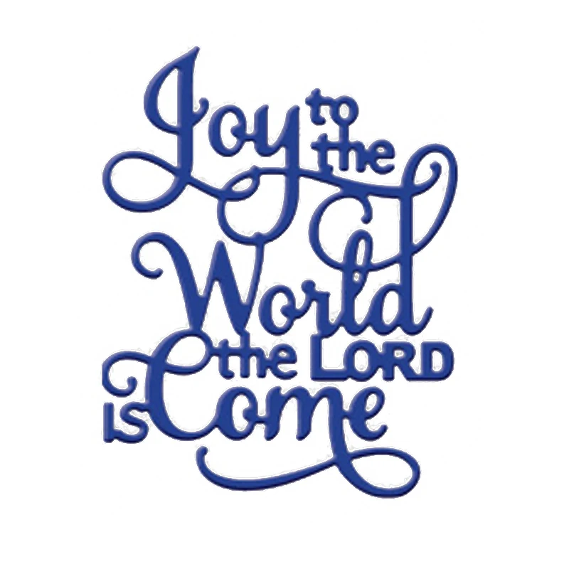 Металлический трафарет с надписью Joy To The World для рукоделия скрапбукинг
