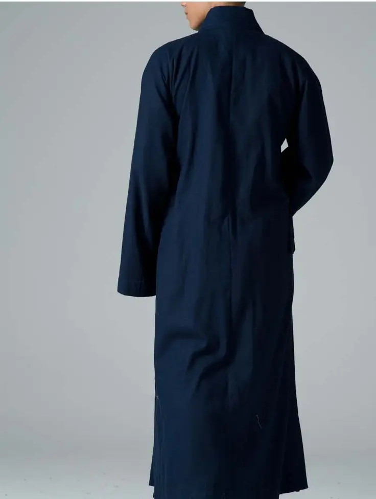 unisex Spring&ampAutumn cotton&amplinen Buddhist monk gown uniforms zen lay taoist robe meditation suits shaolin kung fu suit blue | Спорт и
