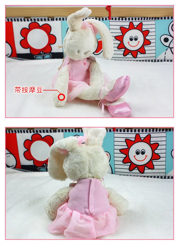 Милые детские плюшевые игрушки 45 см розовые и синие куклы кролики набивные для