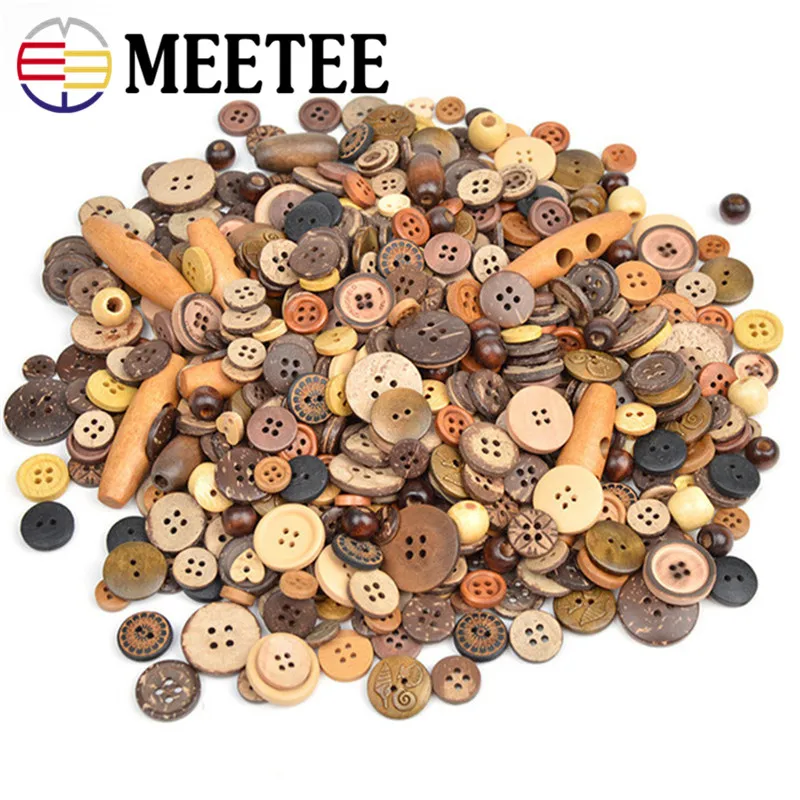 300 шт. смесь пуговиц из смолы/деревянная застежка кокоса ручная работа DIY