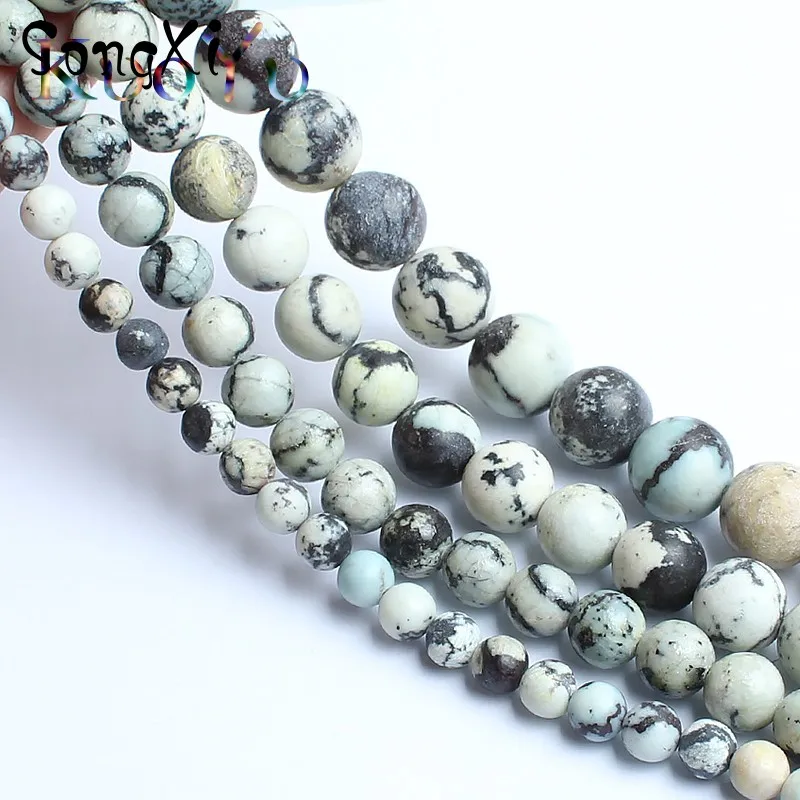 Бусины из натурального камня желтая кожа Бирюзовые Свободные бусины для