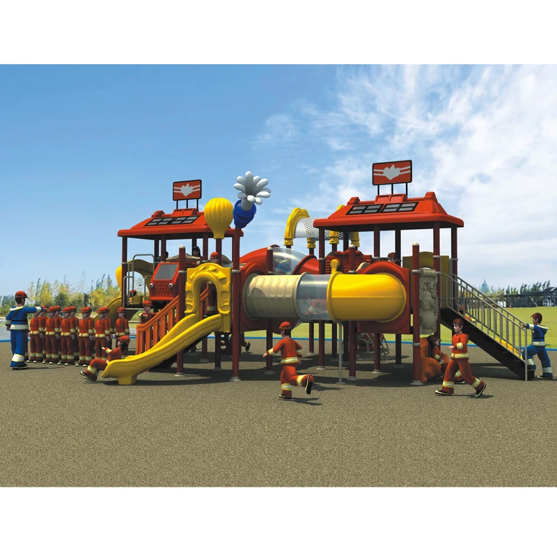 hot sell high quality water proof antirust Fire series big play structure amusement park outdoor playground for kids YLW-OUT1659