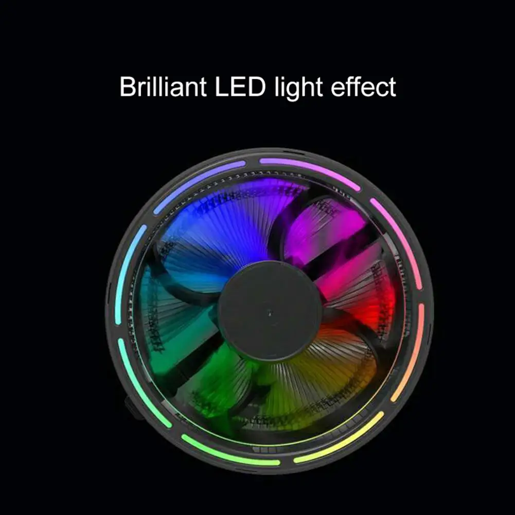 BEESCLOVER светодиодный бесшумный 3 Pin красочный RGB меняющий компьютер cpu вентилятор