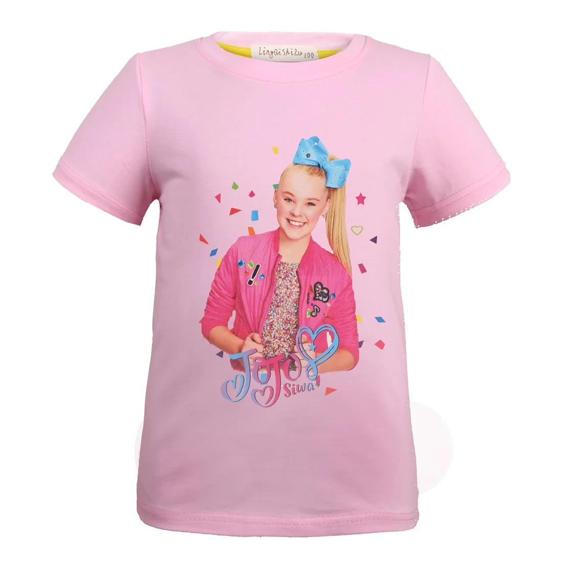 Новая детская летняя футболка одежда для девочек jojo siwa с короткими рукавами