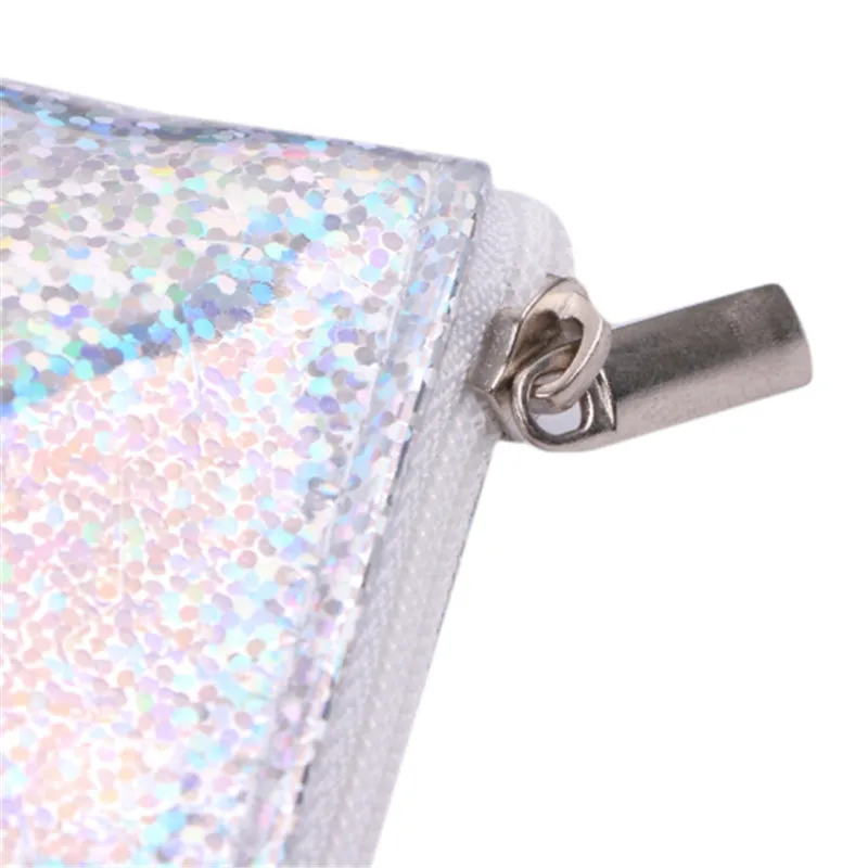 Женский кошелек для монет с блестками Sequines девочек косметичка органайзер сумка
