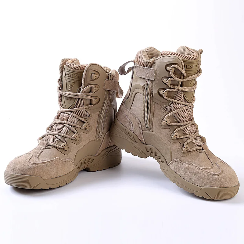 Winter Autumn Men Military Boots Quality Special Force Tactical Desert Combat Ankle Boats Army Work Shoes Leather Snow | Спорт и