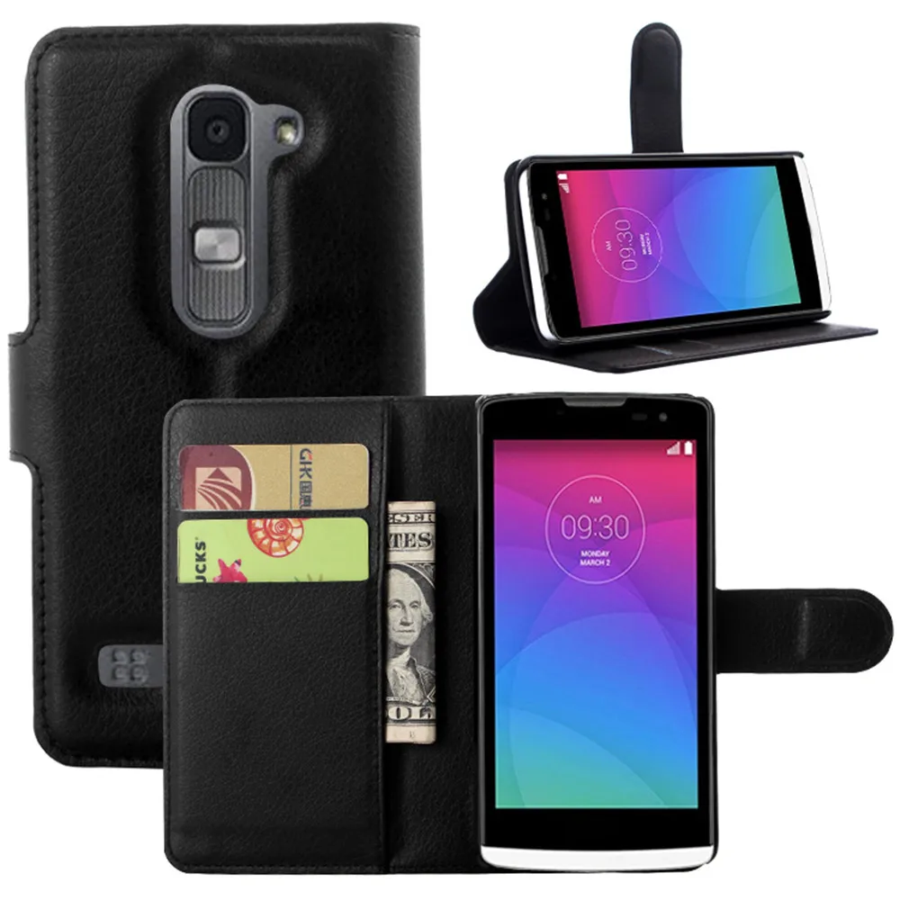 Модный кожаный чехол-Бумажник личи из искусственной кожи для LG Leon защитный