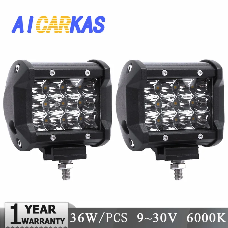 AICARKAS 12V 24V светодиодная фара Автомобильная противотуманная дальнего света три
