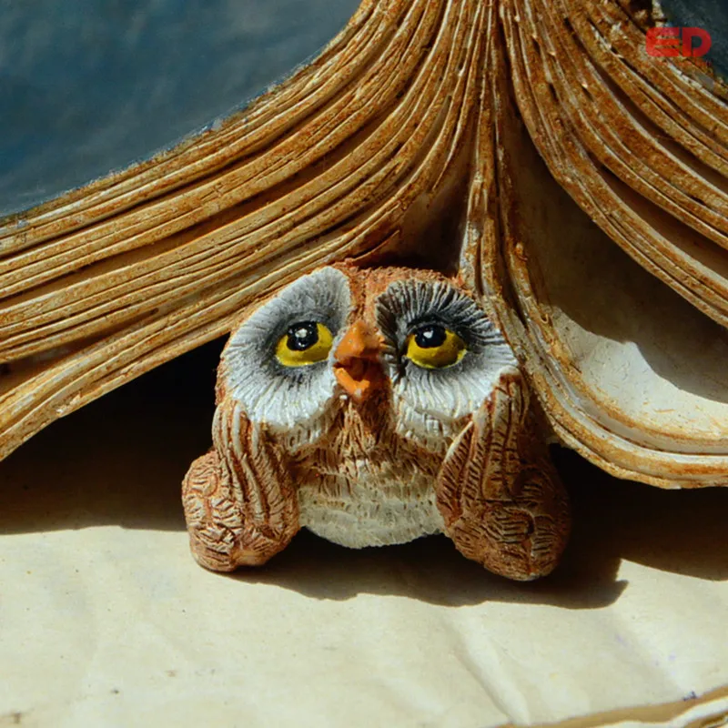Миниатюрная сказочная фигурка животного из смолы для украшения сада|owl collectibles|owl