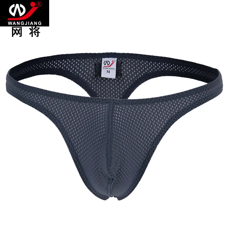 WJ Мужское нижнее белье сексуальные мужские трусы-джоки трусы сетчатые бикини
