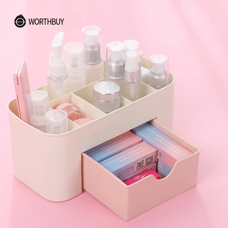 WORTHBUY многофункциональная Косметическая пластиковая коробка для органайзера