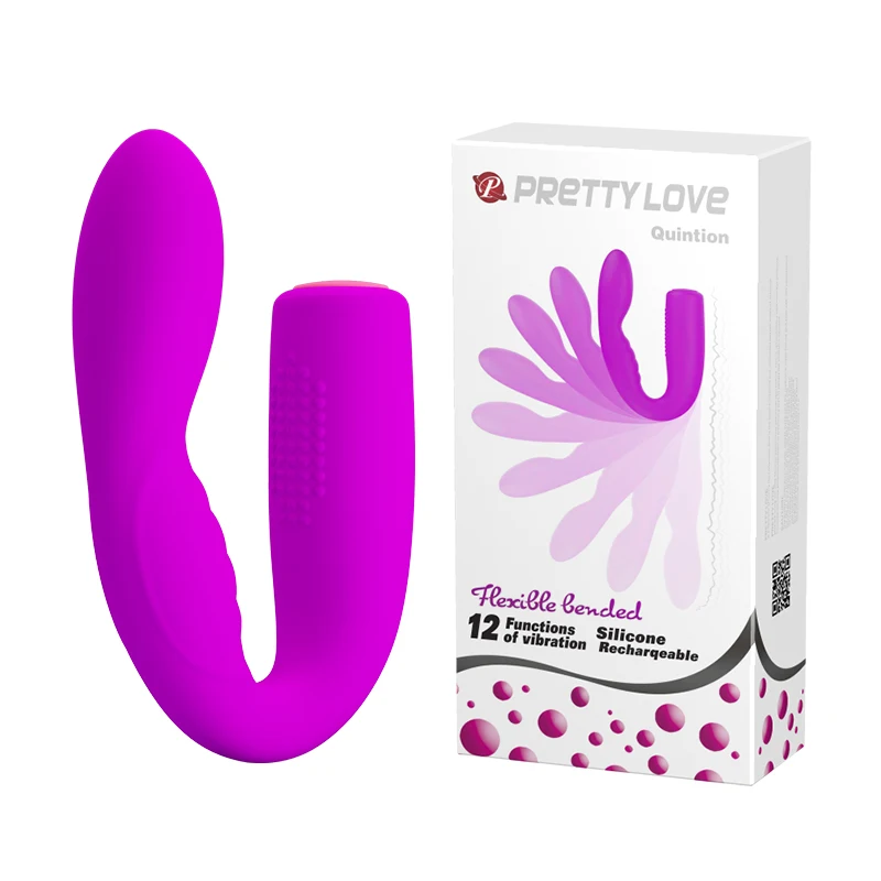 Вибратор Pretty love 12 функций гибкий деформируемый силиконовый массажер для точки G