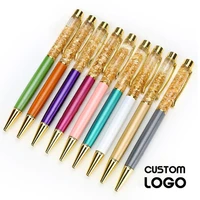laser lettering customized logo gold foil ballpoint pens high grade office business signature pen creative student wedding gifts