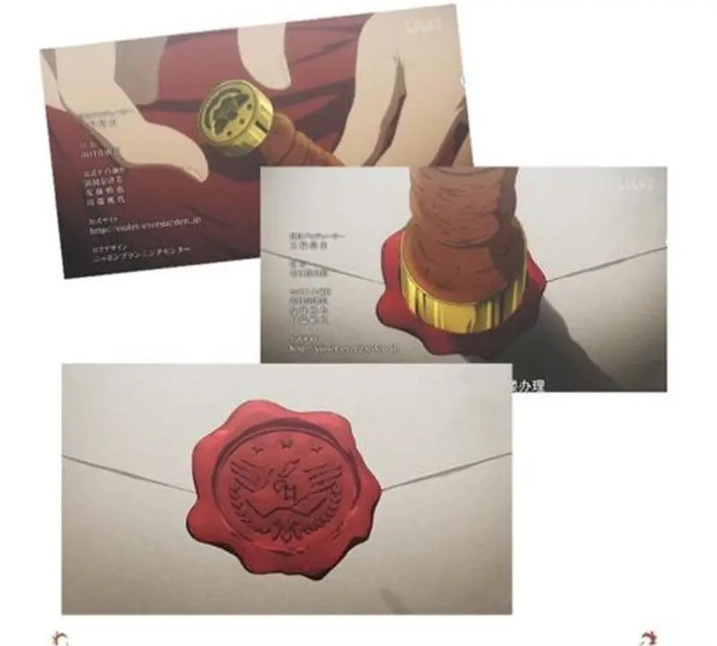 Набор свечей с восковым уплотнением и ложкой для косплея аниме фиолетовый Evergarden