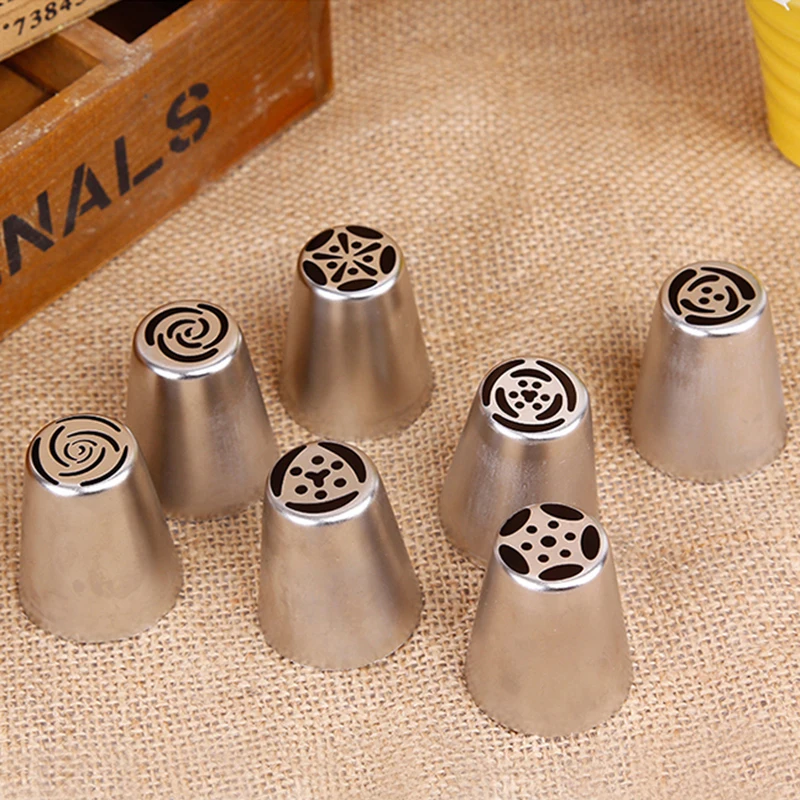 7 шт. кондитерские насадки из нержавеющей стали|russian piping nozzles|piping nozzlesdecorating tips |