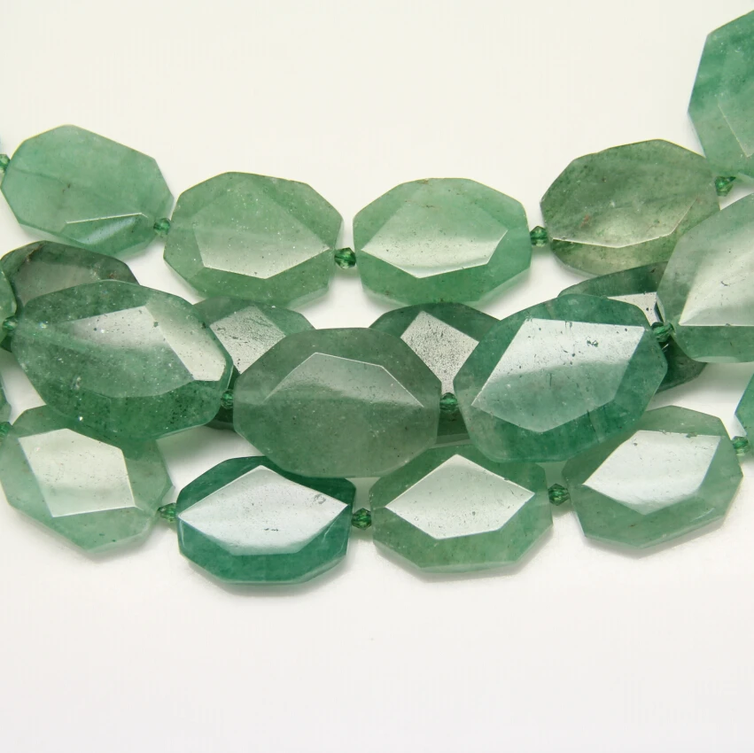 Плиты в произвольной форме ломтик бусины натуральный зеленый клубника кварца