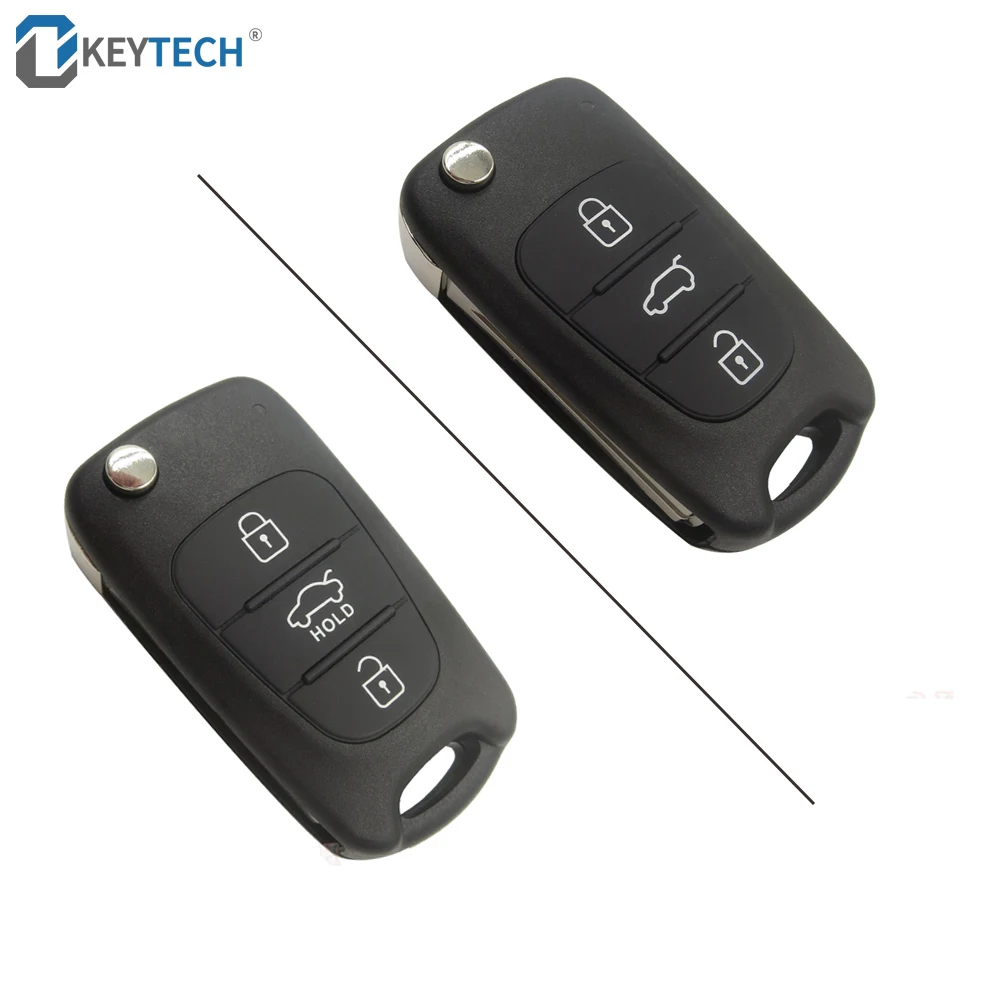 

OkeyTech For Kia K2 K5 Sorento Sportage 3 Buttons Flip Folding Remote Car Key Shell Cover Case For Hyundai Avante I30 IX35