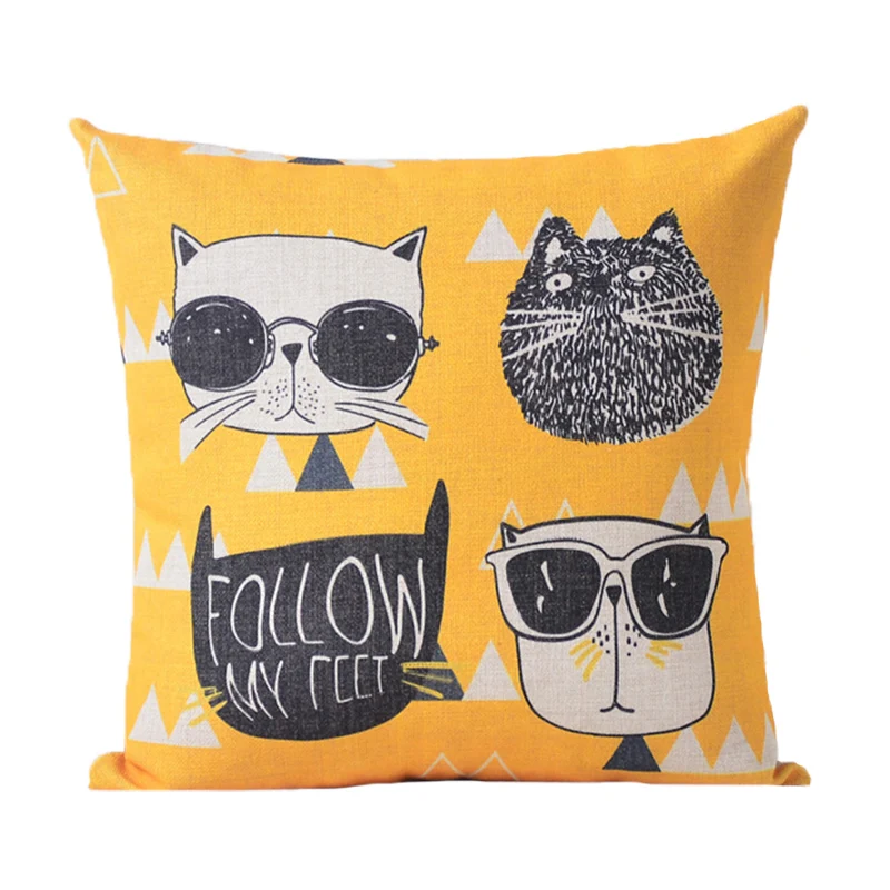 Drop Ship Cool Cat Pillow Cover Geometric Chevron Cushion Throw Home Decor Pillowcase Decorative Pillowsham | Дом и сад